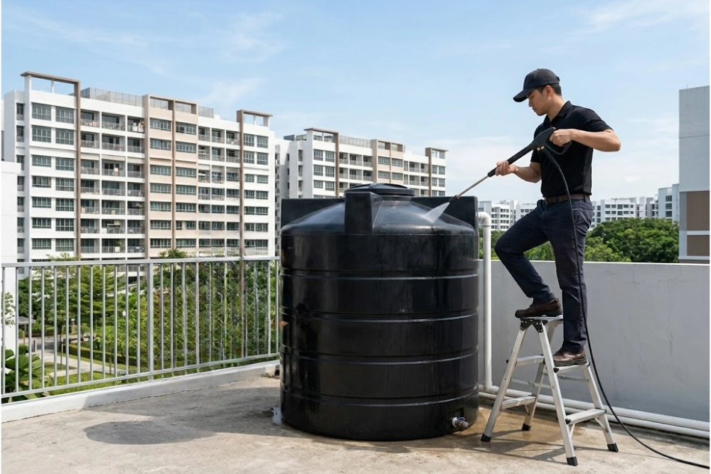 Professional water tank cleaning service